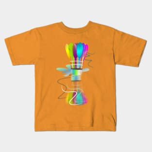 Badminton sport art Kids T-Shirt